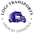 Logi Transports logo - heavy equipment transport, power only, trailer transport, RV transport, car transport, driveaway transport, farm equipment transport, equipment transport services. 