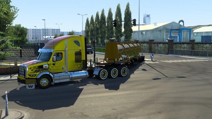 Heavy equipment transport, oversized load transport, beam trailer hauling pipe by Logi Transports